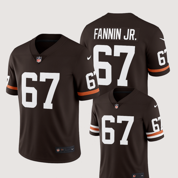Custom Pro-Style Harold Fannin Jr. #67 Cleveland Browns Game Jersey