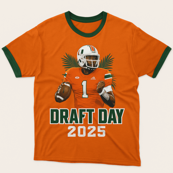 Miami Orange Draft Day 2025 Ringer Tee