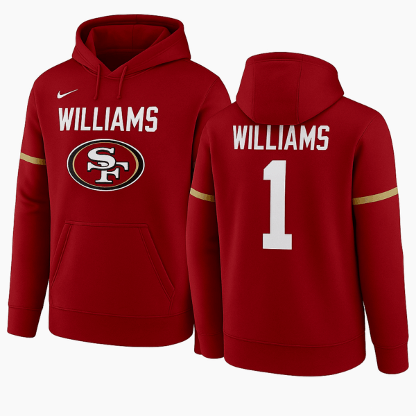 Official Mykel Williams #1 San Francisco 49ers 2025 NFL Draft Pullover Hoodie