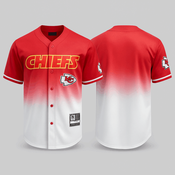 Pro Standard Kansas City Chiefs Gradient Mesh Button-Down Jersey